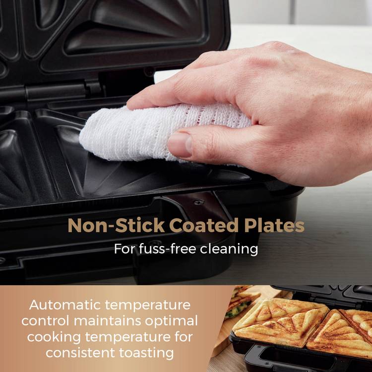 Tower sandwich toaster rose gold 2 portion - British product
