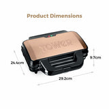 Tower sandwich toaster rose gold 2 portion - British product