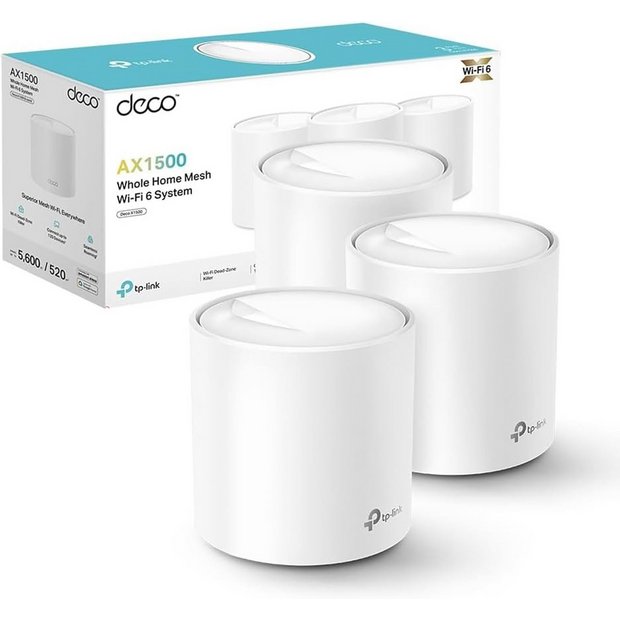 TP-Link Deco X1500 mesh Wi-Fi 6 system 3-pack, UK version