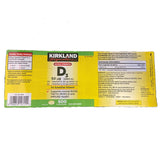 Kirkland Signature Vitamin D3 2000IU supplement 600 count, UK version