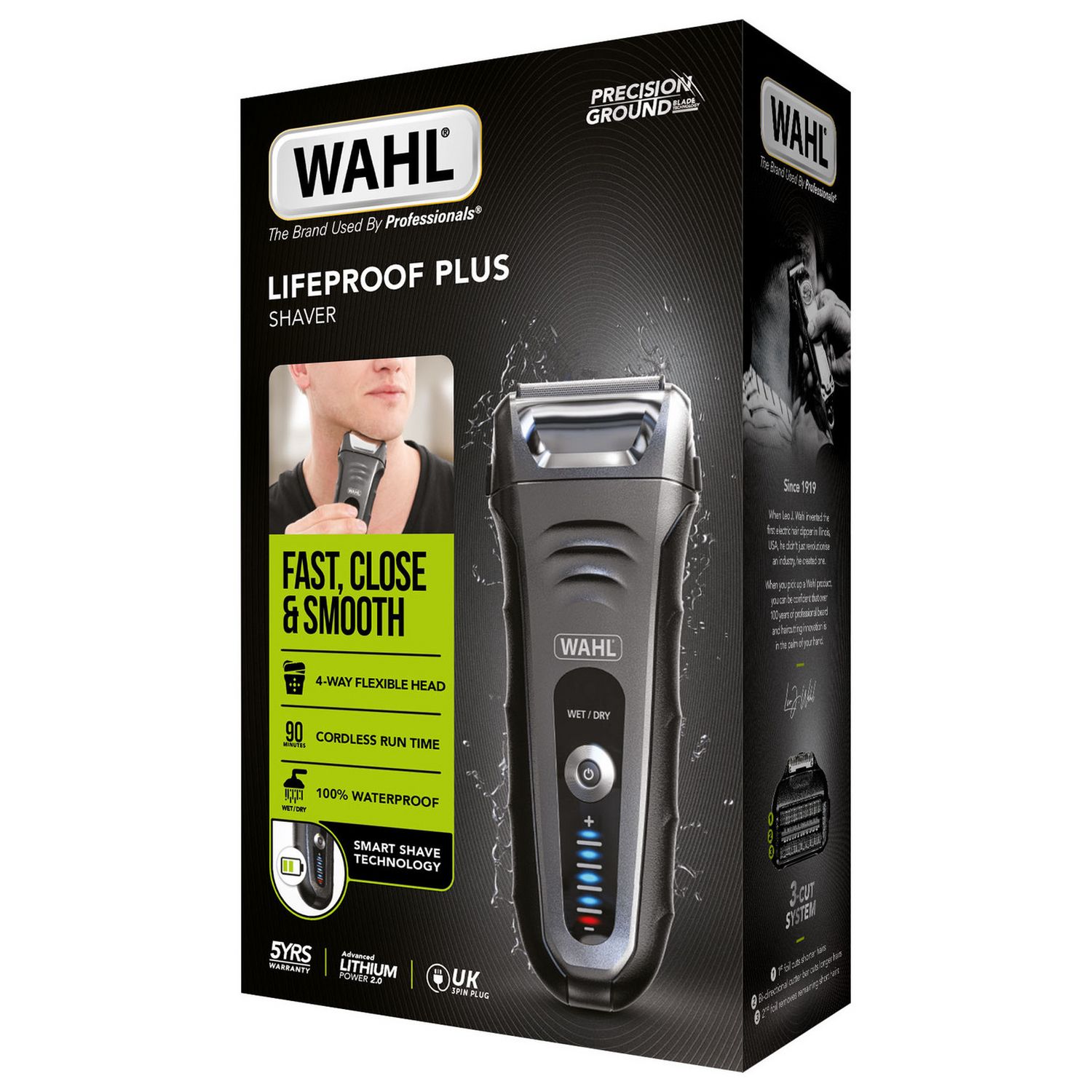 Wahl Lifeproof Plus electric shaver, imported from the UK