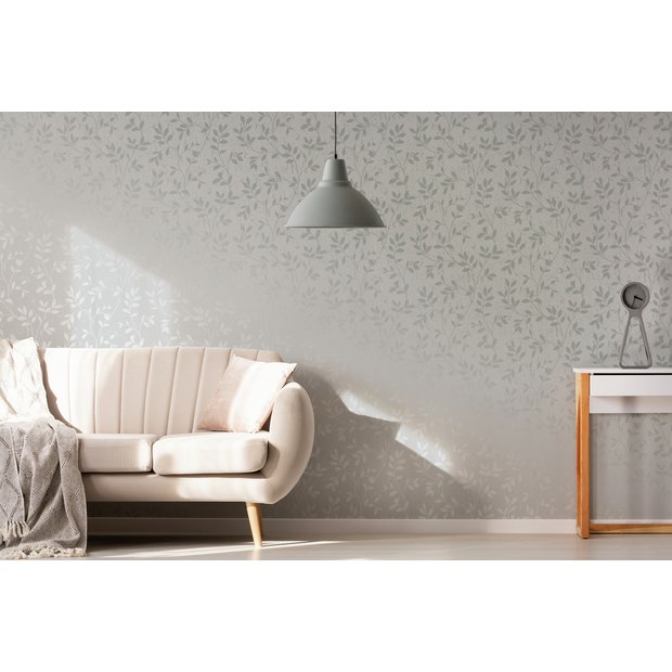 Superfresco Milan Trail Silver wallpaper roll - British product