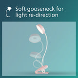 Philips Clip LED touch table desk lamp white (British brand)