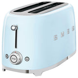 Pastel blue four slice toaster with wide slots, UK made (British brand)