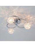 Gallery Home Chrome 5 Light Flush Lila Flush Ceiling Light
