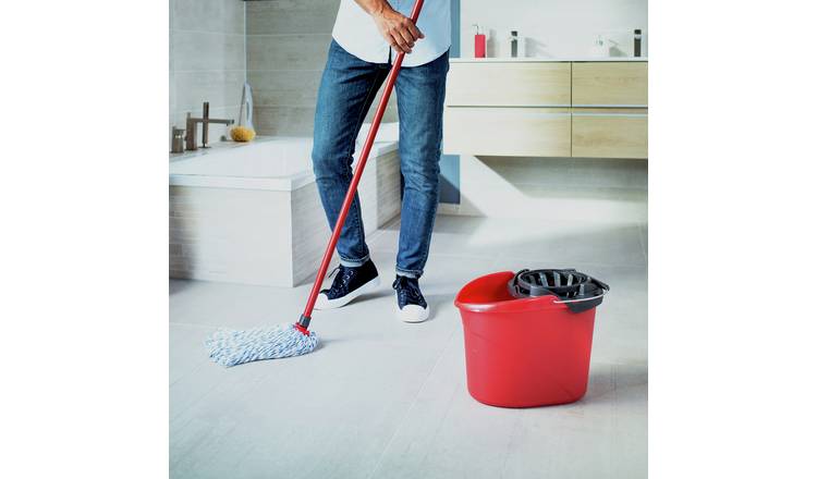 SuperMocio Microfibre Cotton Mop with Torsion Wringer Bucket GOODS Argos