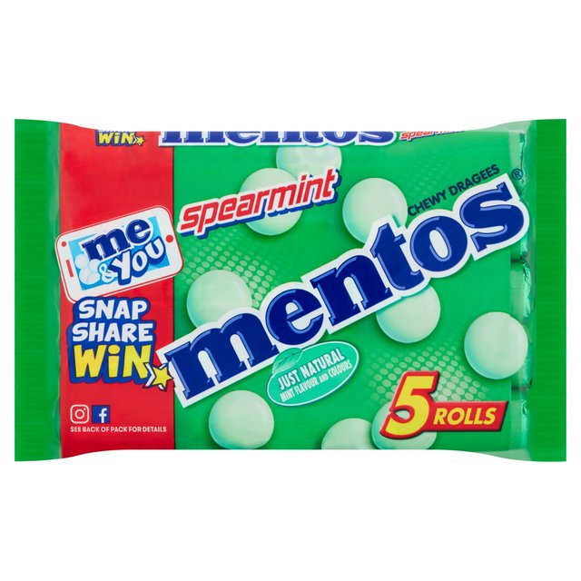 Mentos Chewy Spearmint Sweets Multipack    5 x 38g GOODS M&S   