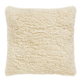 Habitat Plain Faux Shearling Cushion - Oatmeal - 50x50cm