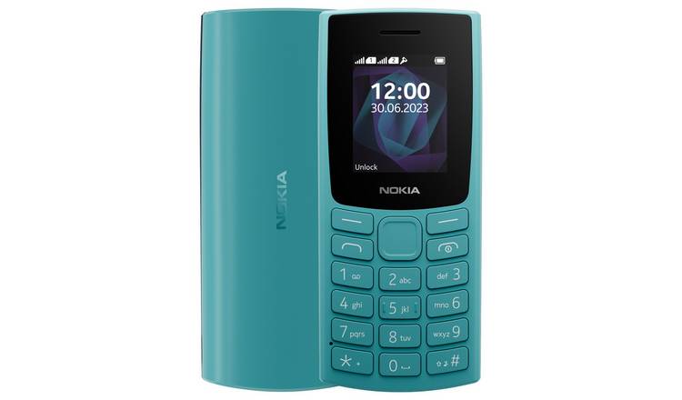 Nokia 105 mobile phone cyan (British brand)