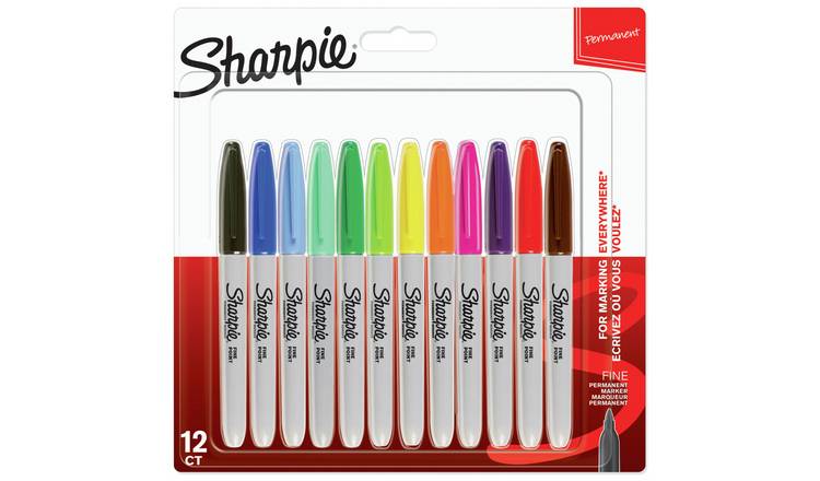 Sharpie assorted permanent markers 12 pack - British product
