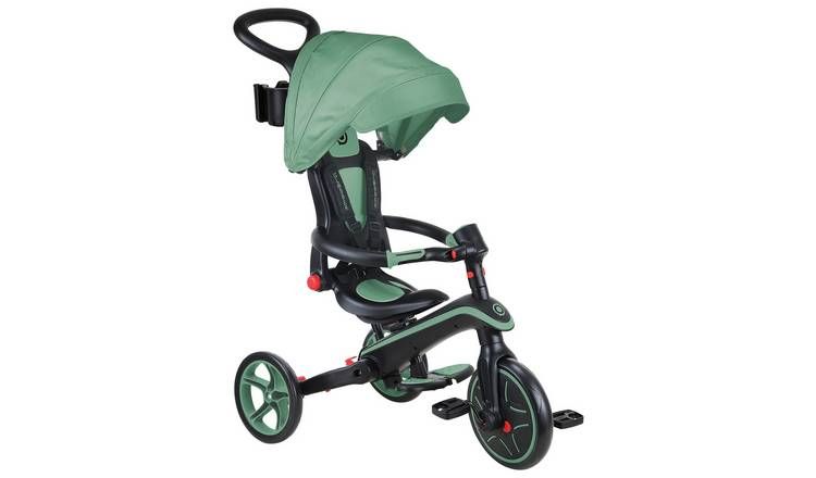 Globber 4-in-1 Explorer Foldable Trike - Olive Green