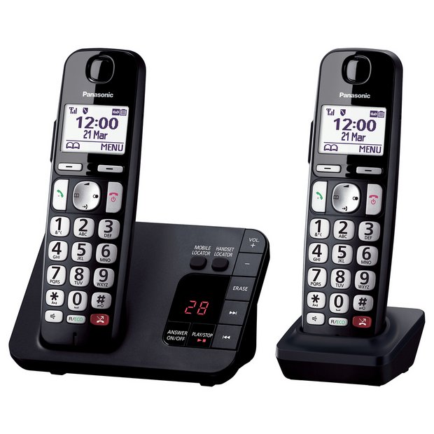 Panasonic cordless phone twin pack - British product