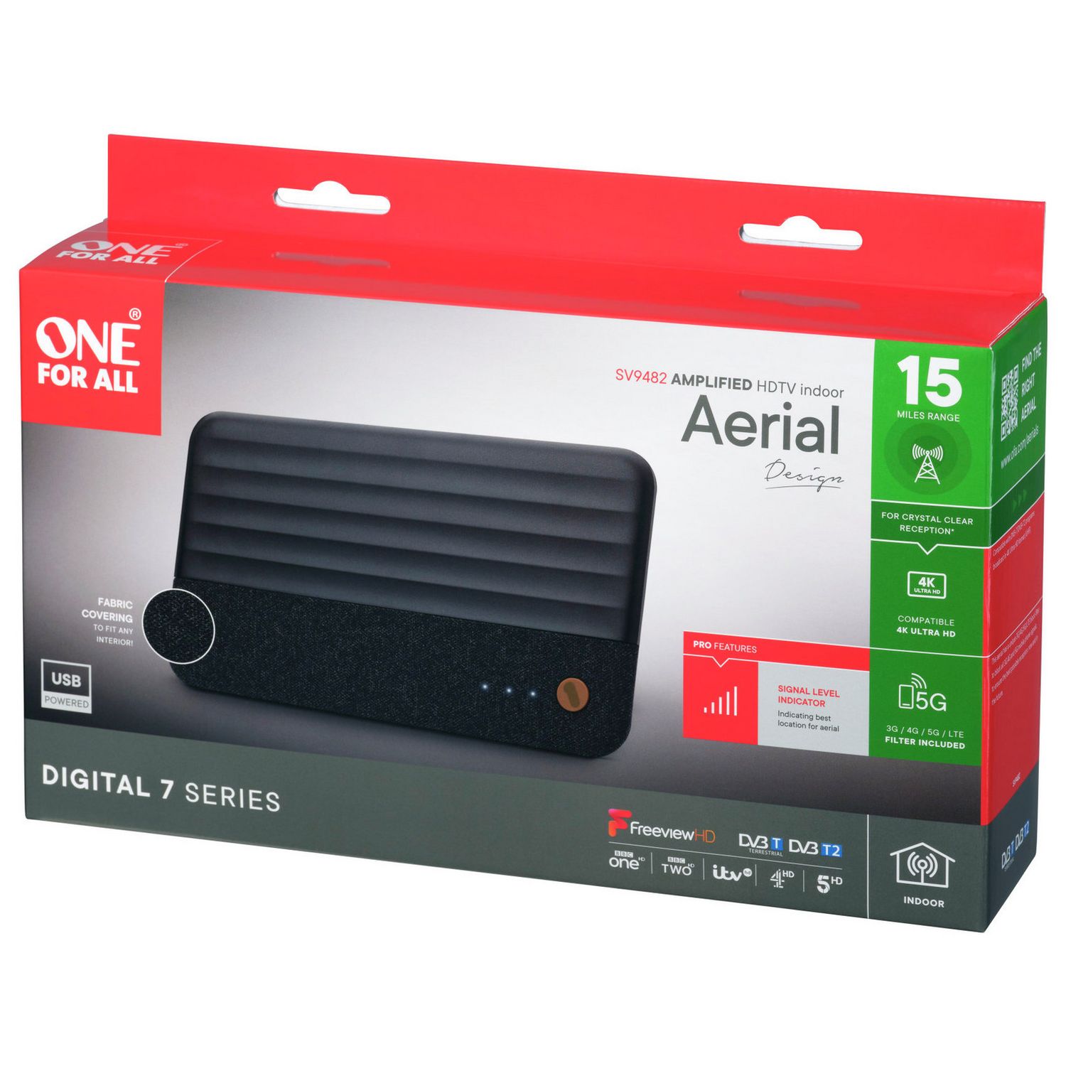 One For All SV9482 amplified indoor TV aerial - British product