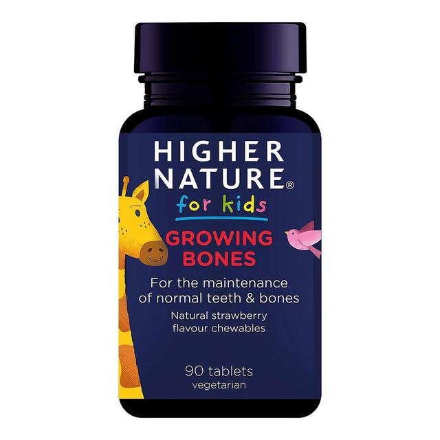 Higher Nature Kid's Growing Bones Strawberry Chewable Tablets 3yrs+   90 per pack GOODS M&S   