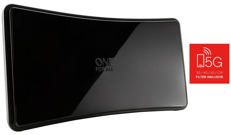 One For All curved amplified indoor TV aerial, imported from the UK