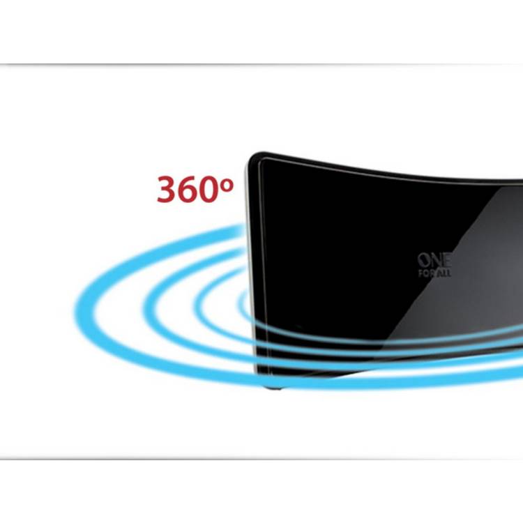 One For All curved amplified indoor TV aerial, imported from the UK