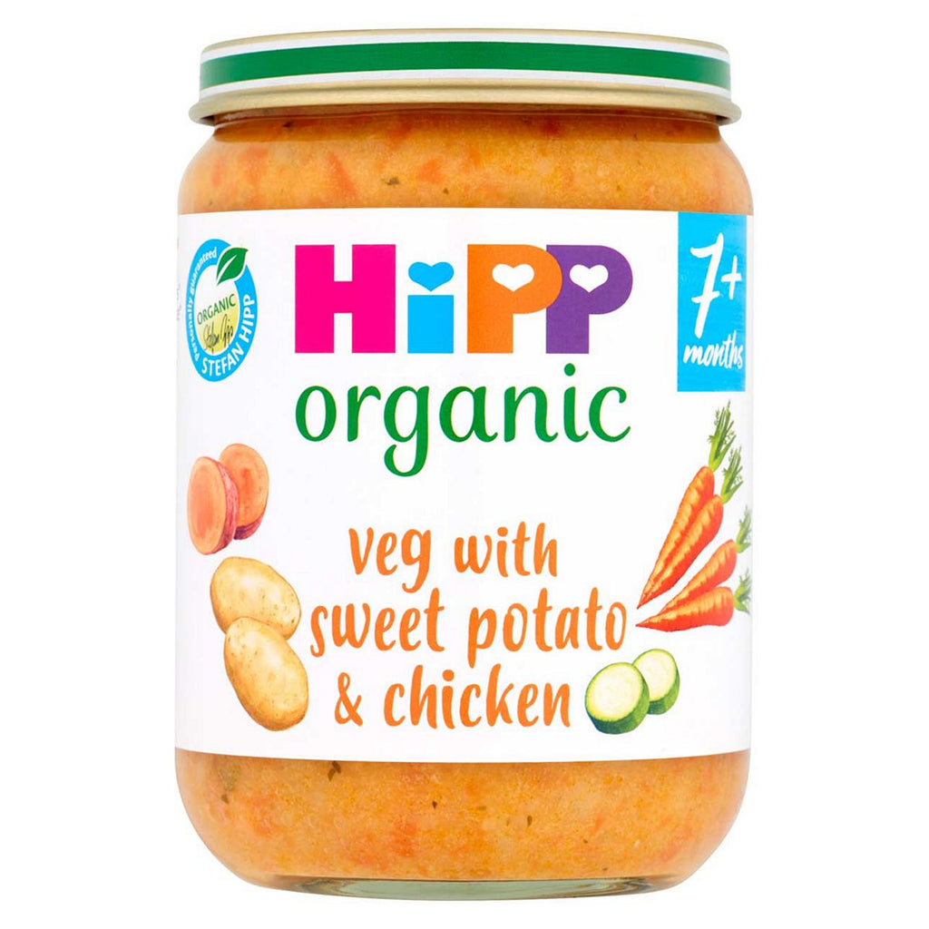 HiPP Organic Veg With Sweet Potato & Chicken Baby Food Jar 7+ Months 190g