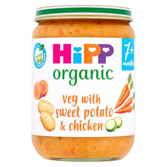 HiPP Organic Veg With Sweet Potato & Chicken Baby Food Jar 7+ Months 190g GOODS Boots   
