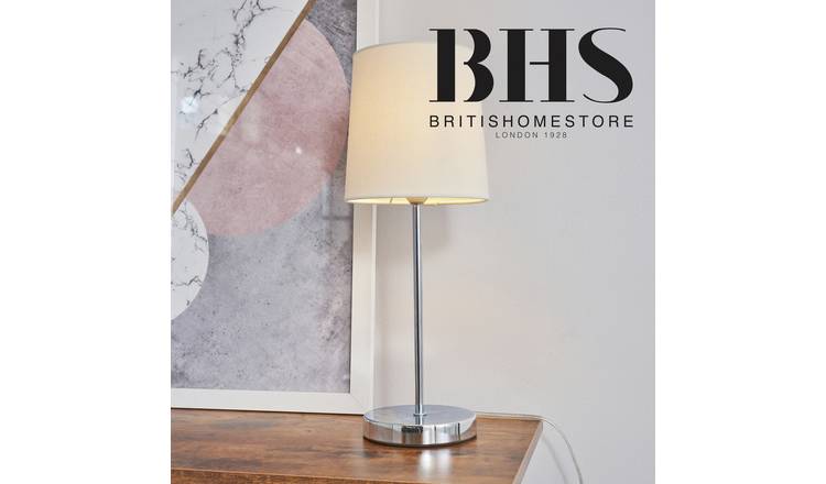 BHS touch table lamp chrome 40cm (British brand)