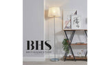 BHS Louisa touch floor lamp chrome and white, imported from the UK