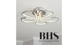 BHS Corolla chrome five petals flush ceiling light 52cm, UK version