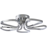 BHS Corolla chrome five petals flush ceiling light 52cm, UK version