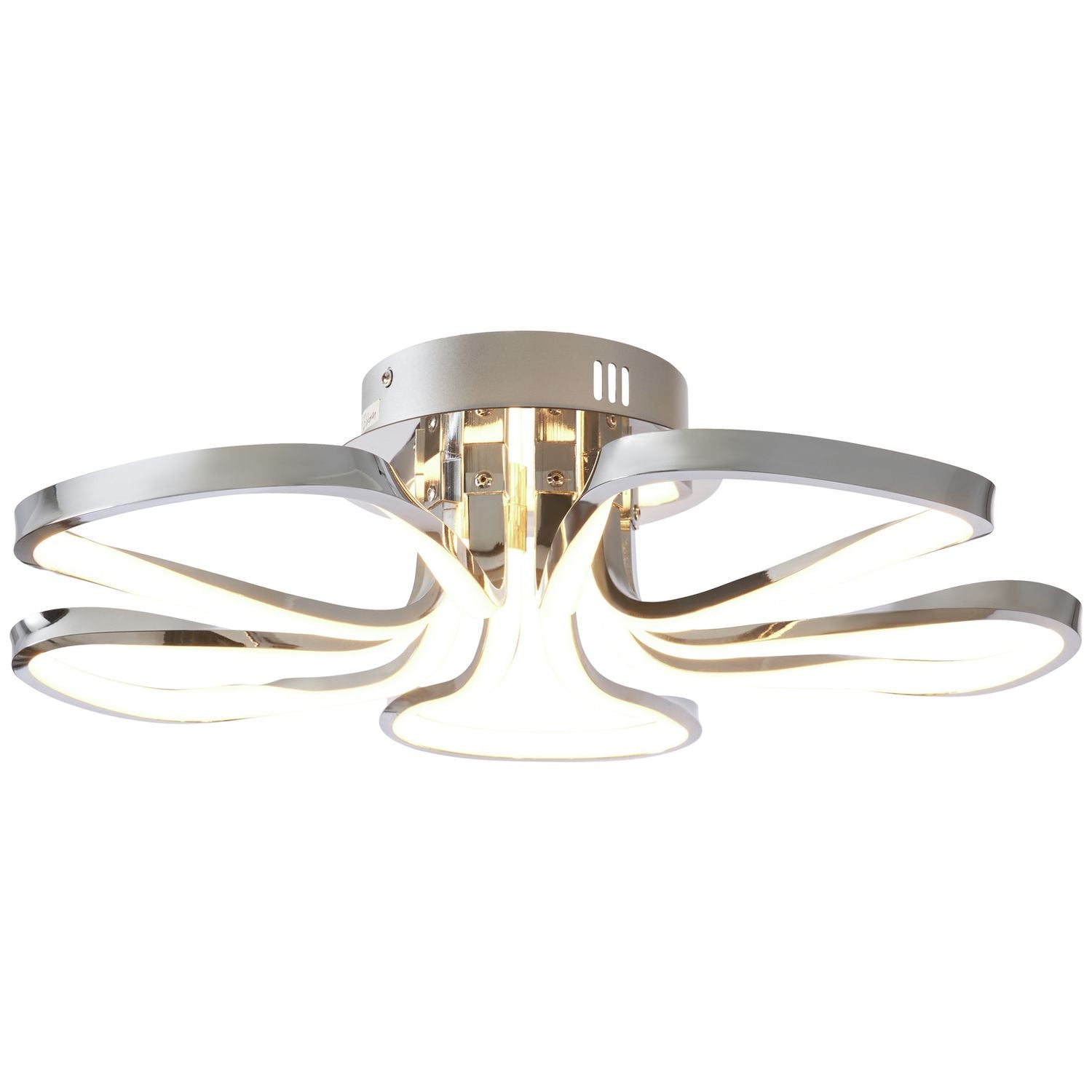 BHS Corolla chrome five petals flush ceiling light 52cm, UK version