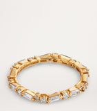 Suzanne Kalan thin mix eternity ring yellow gold diamond, imported from the UK
