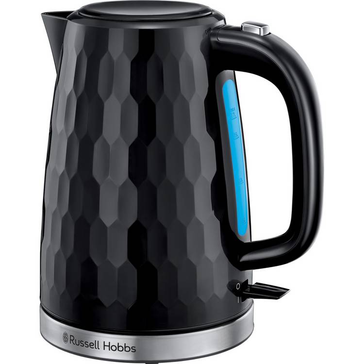Russell Hobbs honeycomb black plastic kettle 1.7L - British product