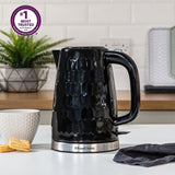 Russell Hobbs honeycomb black plastic kettle 1.7L - British product
