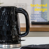 Russell Hobbs honeycomb black plastic kettle 1.7L - British product