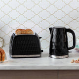 Russell Hobbs honeycomb black plastic kettle 1.7L - British product