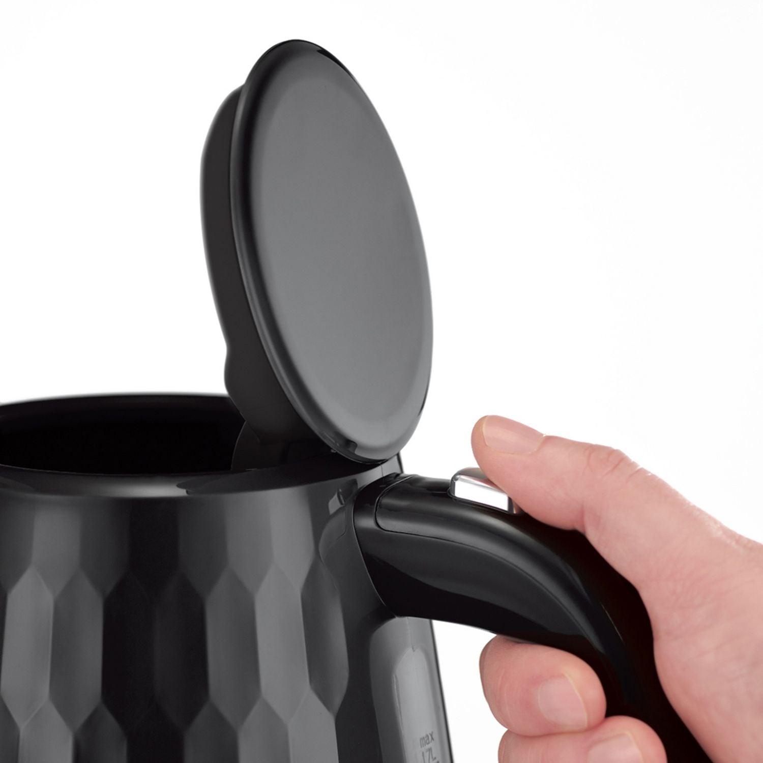 Russell Hobbs honeycomb black plastic kettle 1.7L - British product