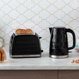 Russell Hobbs honeycomb black plastic kettle 1.7L - British product