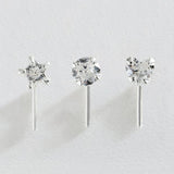 Revere cubic zirconia nose studs set of 3 (British brand)