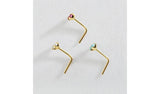 Revere 9ct gold crystal nose stud set - British product