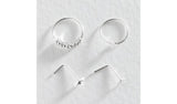 Revere sterling silver crystal nose stud hoop set 10mm, UK version