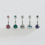 Revere cubic zirconia belly bar set of 5 (British brand)