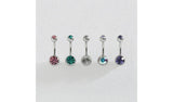 Revere cubic zirconia belly bar set of 5 (British brand)