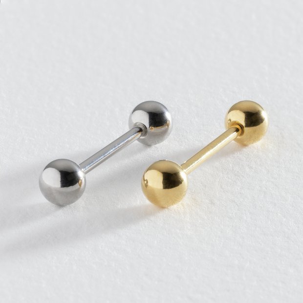 Revere gold and silver tongue bar set 15mm, UK version