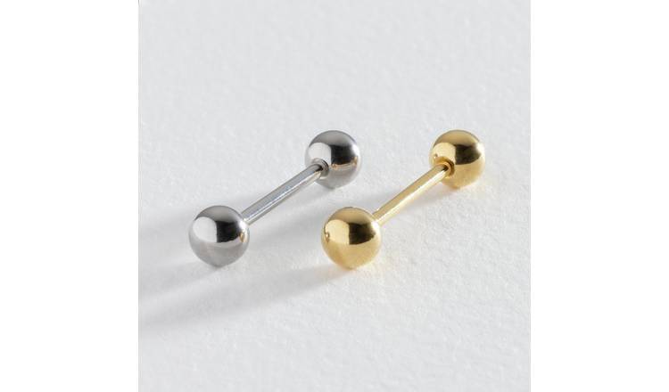 Revere gold and silver tongue bar set 15mm, UK version