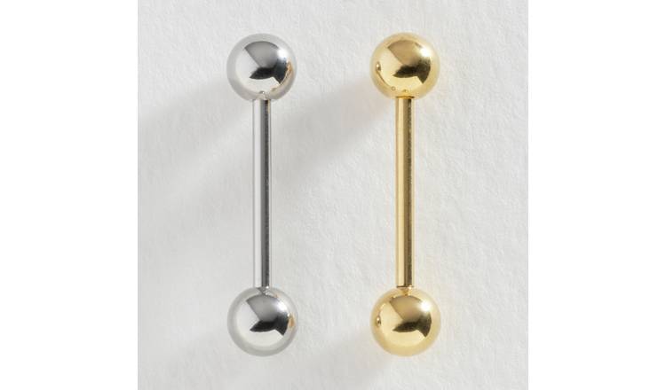 Revere gold and silver tongue bar set 15mm, UK version