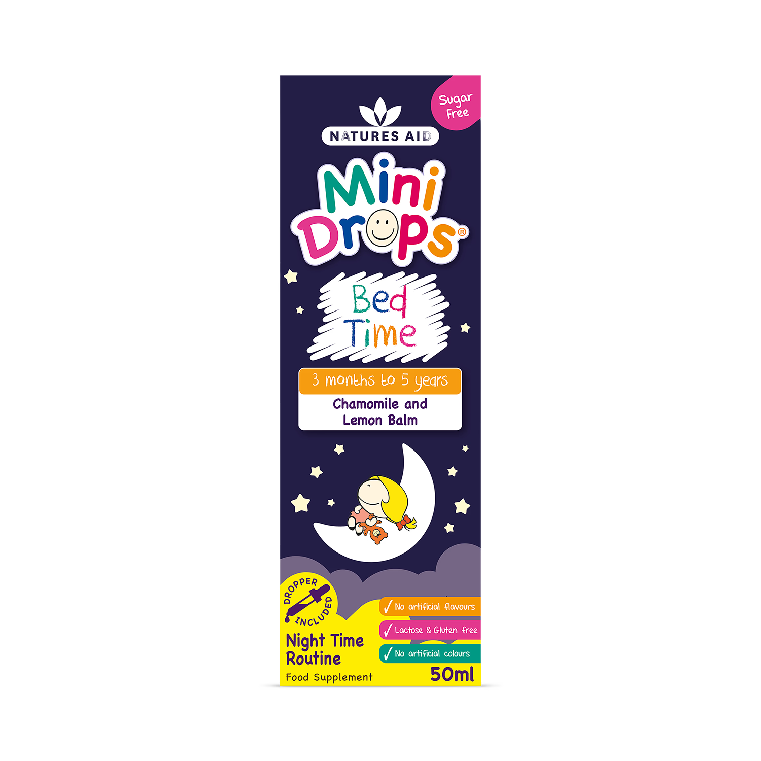 Chamomile and Lemon Balm Night-Time Supplement Drops for Children 50ml