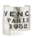 Givenchy tape cuff bracelet with distressed brass finish, imported from the UK