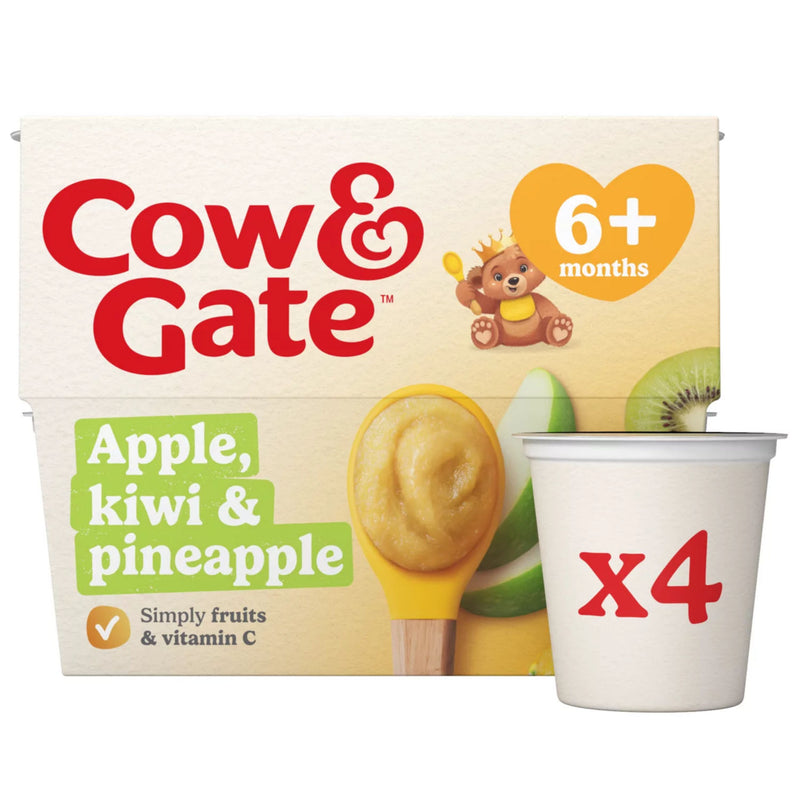 Cow & Gate baby fruit puree apple kiwi pineapple imported from UK