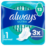 Always Sanitary Towels Ultra Normal (Size 1) Wings   13 per pack GOODS M&S   