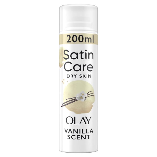 Satin Care Shave Gel Olay Vanilla Cashmere Dry Skin   200ml GOODS M&S   