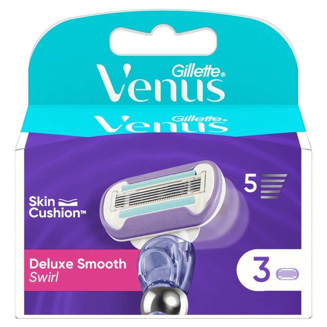 Gillette Venus Deluxe Smooth Swirl Contour Razor Blades   3 per pack GOODS M&S   