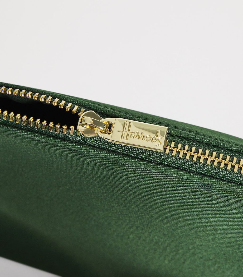 Harrods logo cosmetic bag for makeup storage (British brand)