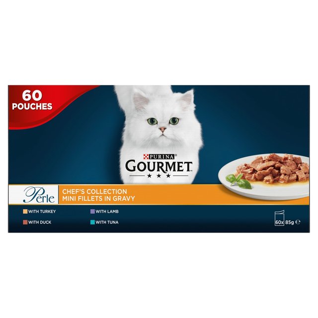 Gourmet Perle Chef's Collection in Gravy Wet Cat Food   60 x 85g GOODS M&S   